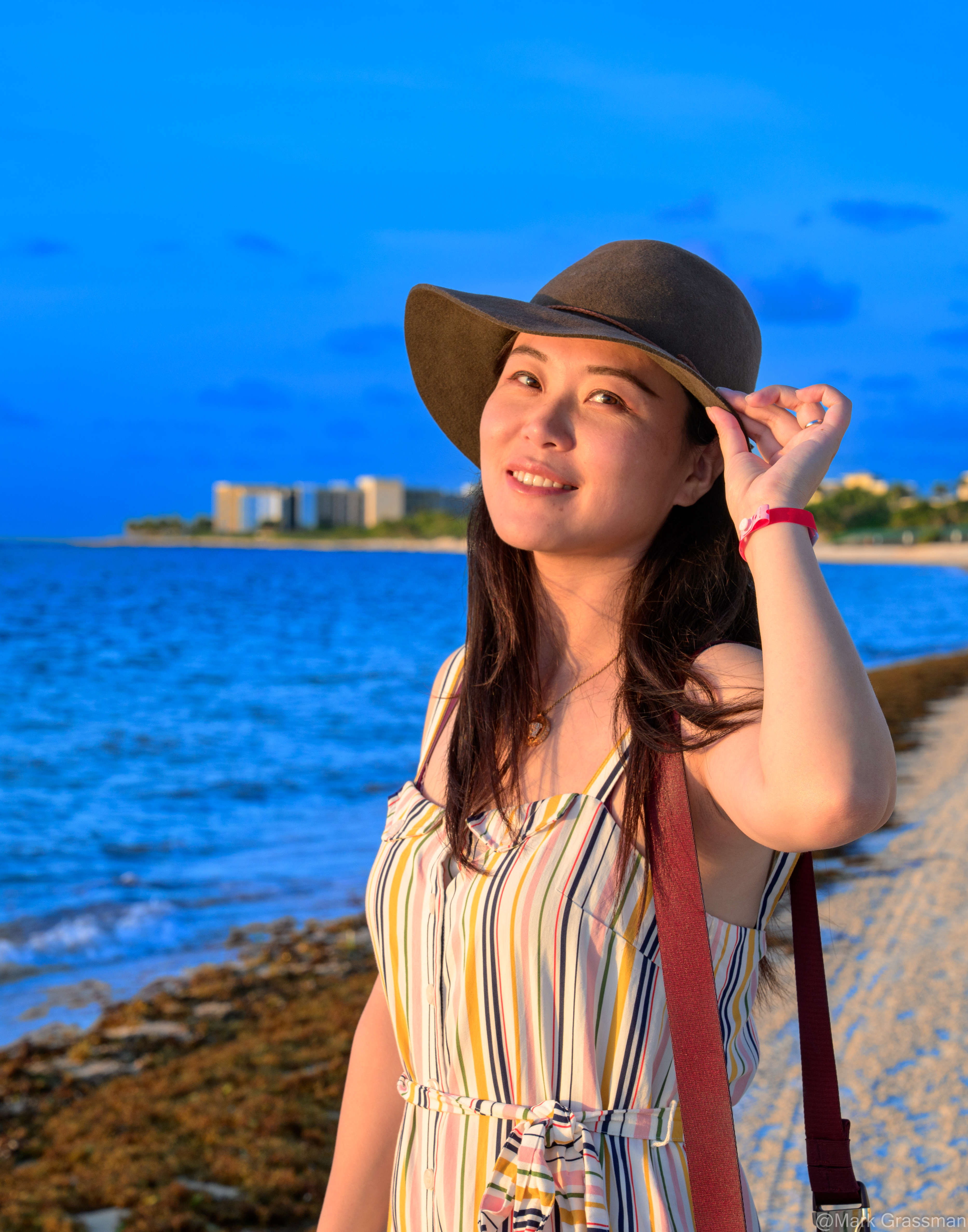 Woman With Hat in Cancun